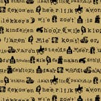 Inpakpapier Sinterklaas Stempel Zwart - Breedte 70 cm - 125m, Ophalen of Verzenden, Nieuw