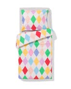 HEMA Peuterdekbedovertrek 120x150cm zacht katoen ruiten met, Verzenden, Nieuw