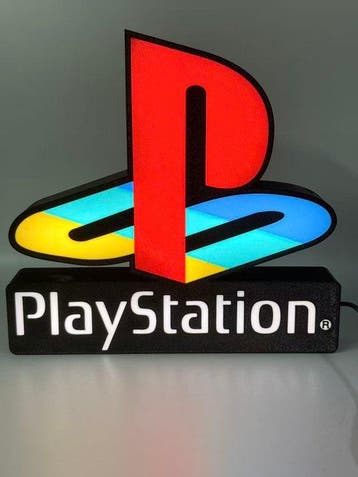 LED-lichtbord met PlayStation-logo - Lichtbak - Hars, Nieuw