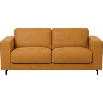 Leren bank Clear - 2,5 zits - Kenia Cognac (cognac) - Poten, Bohemian, Eigentijds, Modern, Retro, Vintage, Nieuw, Ophalen of Verzenden