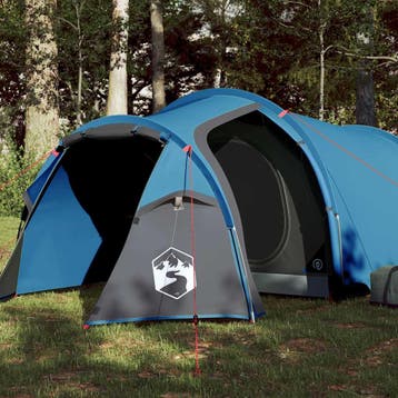 vidaXL Tunneltent 3-persoons waterdicht blauw, Verzenden, Nieuw, Tot en met 2