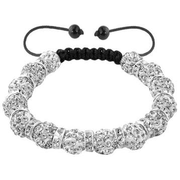 Fako Bijoux - Armband - Disco Dots - Ring Deluxe - Wit, Verzenden, Nieuw