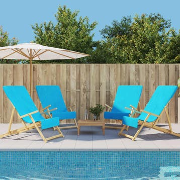vidaXL Strandhanddoeken 4 st 400 g/m² 60x135 cm stof, Verzenden, Nieuw