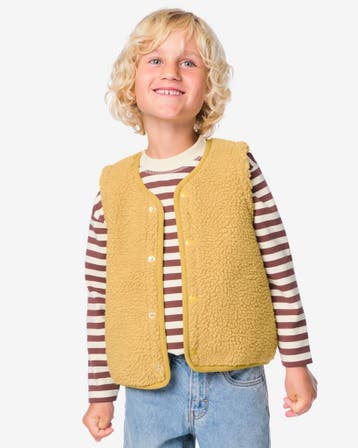 HEMA Kindergilet Guus teddy donkergeel, Verzenden, Nieuw