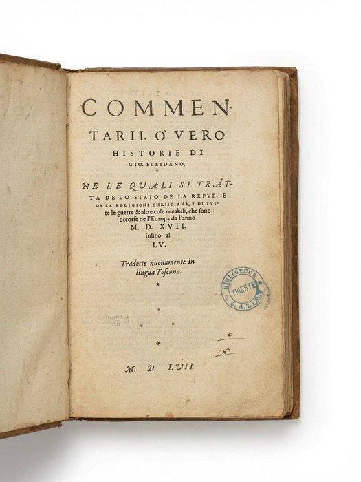 G. Sleidano - Commentarii dello stato della Religione et, Antiek en Kunst, Antiek | Boeken en Bijbels