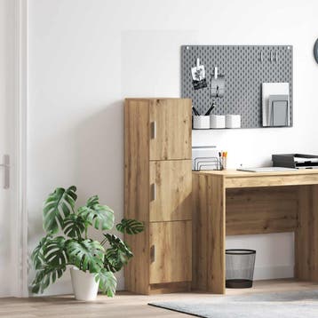 vidaXL buffetkast Artisan Eiken 31.5 x 32 x 122.5 cm, Minder dan 50 cm, Verzenden, 100 tot 150 cm, Nieuw