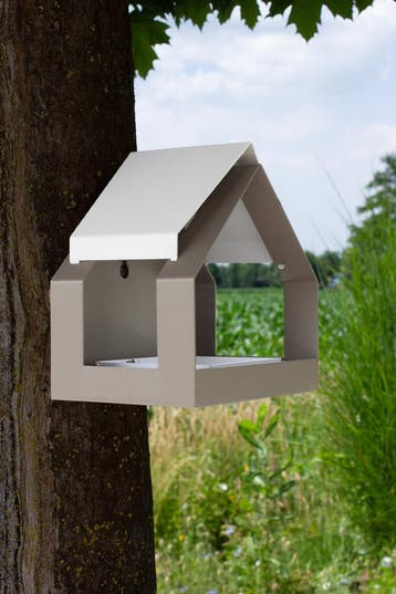 Vogelvoederhuisje The Barn bruin - Wit, Verzenden, Nieuw