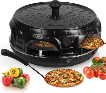 CuisineKing Pizza Oven Black Edition - 6 Personen -, Ophalen of Verzenden, Nieuw