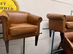 Chesterfield Maarssen Bruin leren Chesterfield clubfauteuils, Ophalen, Zo goed als nieuw, Leer, CHESTERFIELD