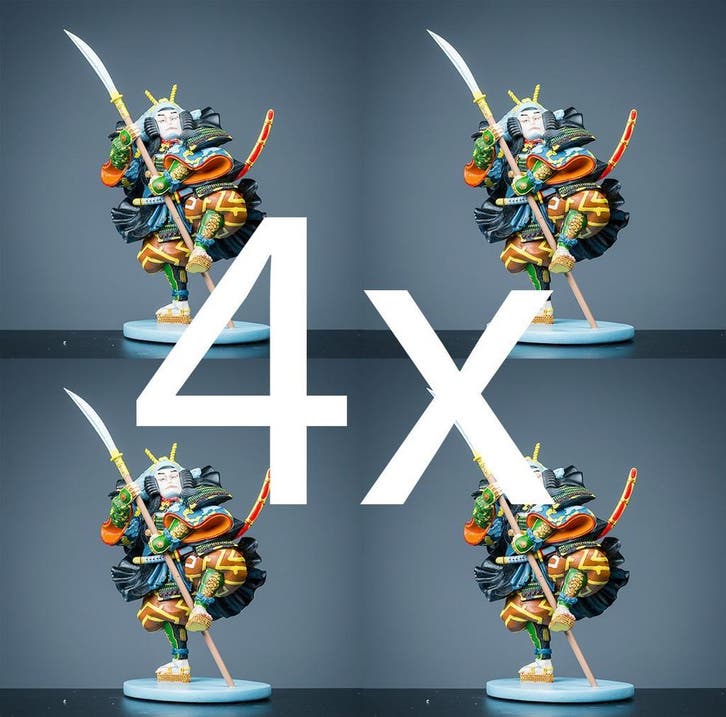 vier Samurai beelden, Antiek en Kunst, Kunst | Beelden en Houtsnijwerken, Ophalen of Verzenden