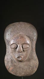 Houten masker-schild - Luba - DR Congo