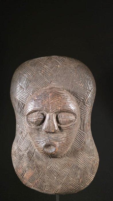 Houten masker-schild - Luba - DR Congo, Antiek en Kunst, Kunst | Niet-Westerse kunst