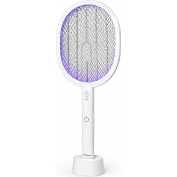 TIROSS Elektrische vliegenmepper 2-in-1 met led-loklicht...