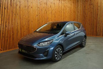 Ford Fiesta 1.0 EcoBoost Hybrid Titanium Airco Cruise Nr 081, Voorwielaandrijving, Stof, Euro 6, Blauw