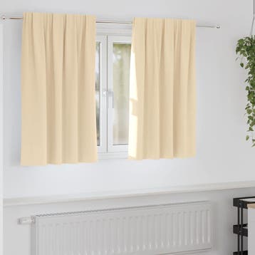 vidaXL Zwart-out Gordijnen met Ringen 2 st Crèmekleurig 140, Huis en Inrichting, Verzenden, Nieuw, Crème