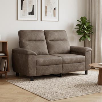 vidaXL Bank Donkergrijs 158 x 90 x 95 cm Nep Suede Leer, Verzenden, Nieuw, 150 tot 200 cm