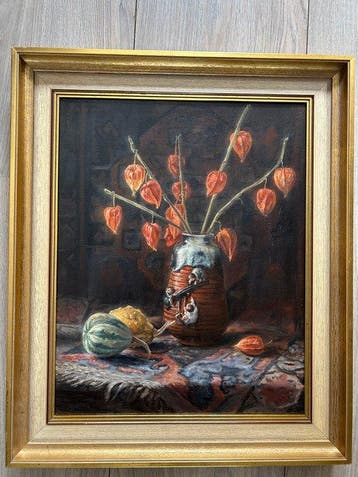 Pieter Moleveld (1919 - 1976) - Lampionnetjes in de vaas