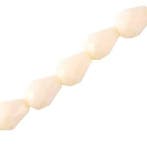 10 x Top facet druppel 7x5mm Beige (Druppel glaskralen), Ophalen of Verzenden, Nieuw, Kraal