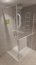 Inloopdouche 120cm mat wit met gratis douchevloer - 0006, Ophalen, Nieuw, Glas, Douche