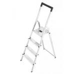 Hailo L40 Aluminium Huishoudtrap / Klustrap 4 treden, Doe-het-zelf en Verbouw, Ladders en Trappen, Verzenden, Nieuw