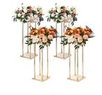 Gouden Metalen Bloemenstandaard Geometrische Centerpiece, Verzenden, Nieuw