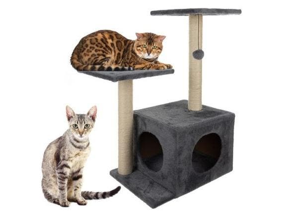Veiling - Purlov Kattenboom 71cm grijs, Dieren en Toebehoren, Katten-accessoires, Nieuw