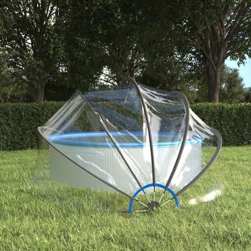 vidaXL Zwembadoverkapping rond 376x188 cm PVC, Tuin en Terras, Zwembad-toebehoren, Verzenden, Nieuw