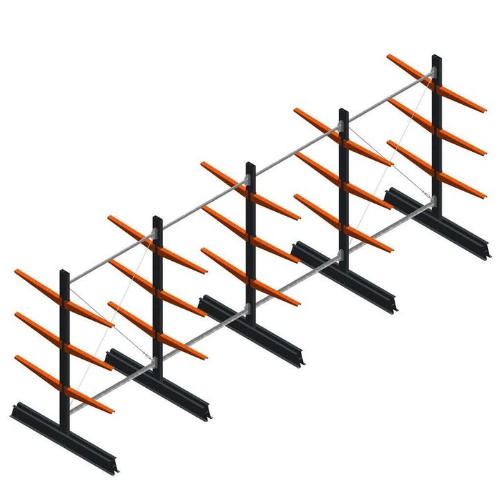 Aanbieding: Voordeelrij lichte draagarmstelling dubbelzijdig, Zakelijke goederen, Kantoor en Winkelinrichting | Magazijn, Stelling en Opslag