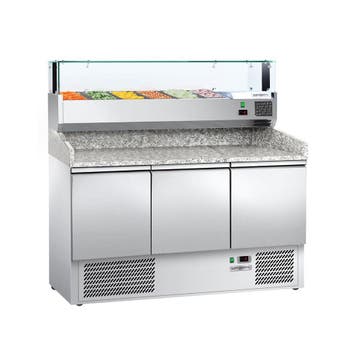 GGM Gastro | Pizza koelwerkbank ECO - 1400x700mm - 3 deuren, Verzenden, Nieuw in verpakking