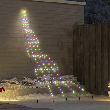 vidaXL LED Kerstboom met Grondspiesjes Meerkleurig 306 cm, Verzenden, Nieuw
