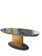 Tafel - Marmer, Hout, Nieuw