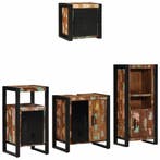 vidaXL Badkamermeubelset met lade 4 pcs Massief Gerecycled, Huis en Inrichting, Badkamer | Badkamermeubels, Verzenden, Nieuw, Overige typen