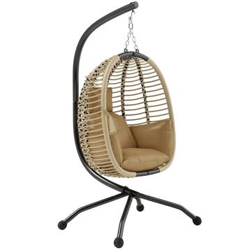 Hangstoel Met Frame, Opvouwbare Eivormige Hangschommel Met W, Verzenden, Nieuw