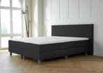 ACTIE! Boxspring Malaga 180 200 Zwart, Verzenden, Zwart, 180 cm, 200 cm
