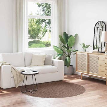 vidaXL Antislip Shaggy Tapijt Bruin 160 x 160 cm PP, Verzenden, Nieuw, Bruin