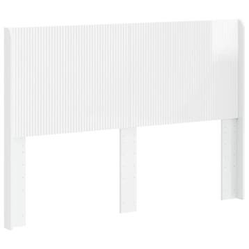 vidaXL Hoofdbord Hoogglans Wit, Verzenden, Nieuw, Wit, Hout