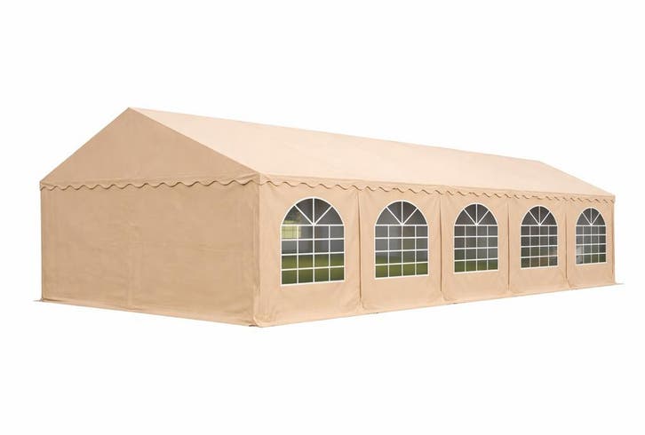 Premium Partytent PVC 5x10x2 mtr in Beige (5x10 meter), Tuin en Terras, Partytenten, Partytent, Nieuw, 2 meter of meer, Verzenden