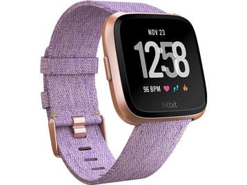 Fitbit Versa 34 mm aluminium roségoud met siliconen armband, Verzenden, Zo goed als nieuw, Fitbit