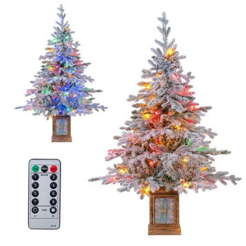 2dekans | Coast Kunstkerstboom 120 cm Groen/Wit – Met Sneeuw, Diversen, Kerst, Ophalen of Verzenden, Zo goed als nieuw