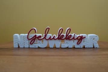 Gelukkig nieuwjaar met structuur, Diversen, Ophalen of Verzenden, Nieuw