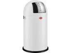 Wesco Pushboy - Prullenbak - 50 Liter - Wit mat, Verzenden, Zo goed als nieuw