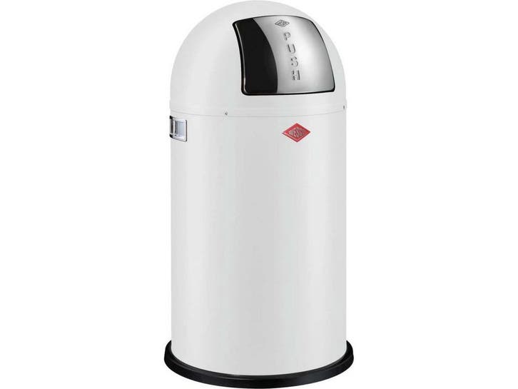 Wesco Pushboy - Prullenbak - 50 Liter - Wit mat, Huis en Inrichting, Woonaccessoires | Prullenbakken, Zo goed als nieuw, Verzenden