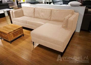 Loungebank Borne - loungebanken - Creme, Nieuw, 150 cm of meer, Stof, 200 tot 250 cm