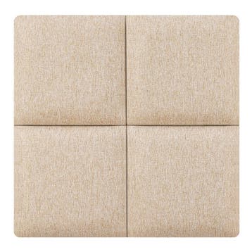 Gestoffeerde wandpanelen Carpino set van 4 stof 30x30 cm bei, Verzenden, Nieuw