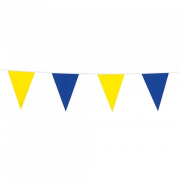 Vlaggenlijn Geel Blauw Oldenzaal 10 meter, Hobby en Vrije tijd, Feestartikelen, Ophalen of Verzenden, Nieuw, Overige typen