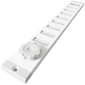 Aluminium afsluitbaar schuifrooster opbouw 300 x 40mm - WIT, Verzenden, Nieuw