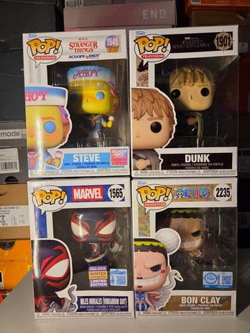 Funko - Funko Pop - Steve; Dunk; Miles Morales (Vibranium