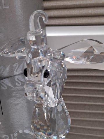 Swarovski - Beeldje - Rare - 90 Dumbo (black eyes) - Box &