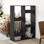 vidaXL Kamerscherm 100x33x135 cm bewerkt hout zwart, Verzenden, Nieuw, Overige houtsoorten