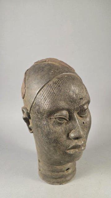Bronzen hoofd - Ife - Benin-Nigeria (Zonder minimumprijs), Antiek en Kunst